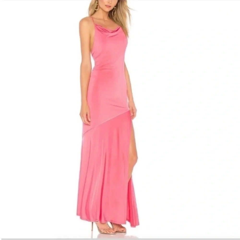 NBD Macduff Slip Maxi Dress Gown Pink - Picture 2 of 12